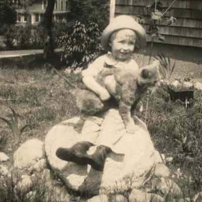 Jack Henry Frauson with cat