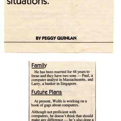 Subruban News: "Who's News: George Woolfe (Cartoonist)" from April 20, 1988