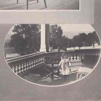 Partial photograph composite Adele Miller porch