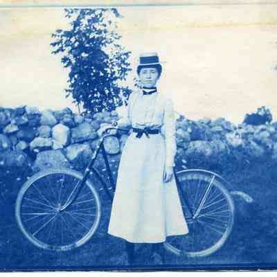 Annie Carpenter with bicycle