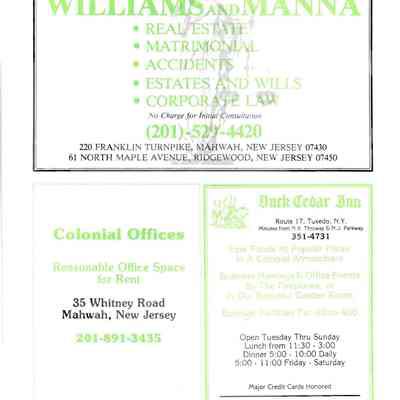 1984 Mahwah, New Jersey Booklet by the Mahwah Chamber of Commerce (Page 4)