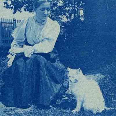 Woman and Cat at Valley Farm