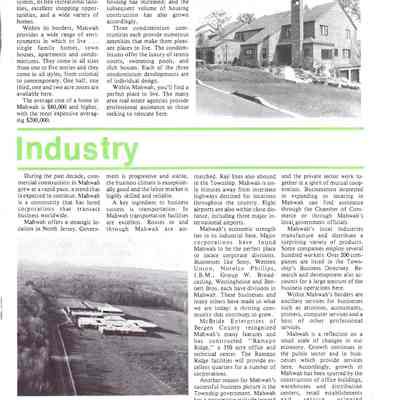 1984 Mahwah, New Jersey Booklet by the Mahwah Chamber of Commerce (Page 9)