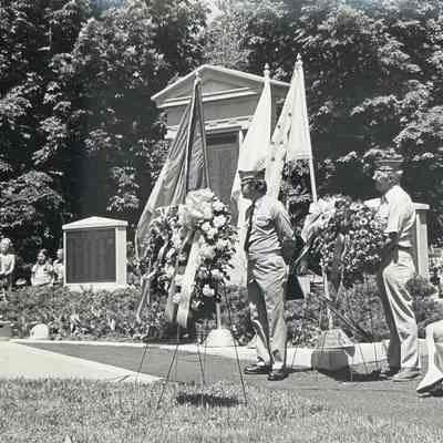 The Ramsey Memorial Day Parade Service. Mayor Perfido and Ramsey veterans can be seen in the picture