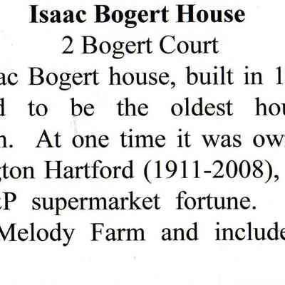 Isaac Bogert House Caption