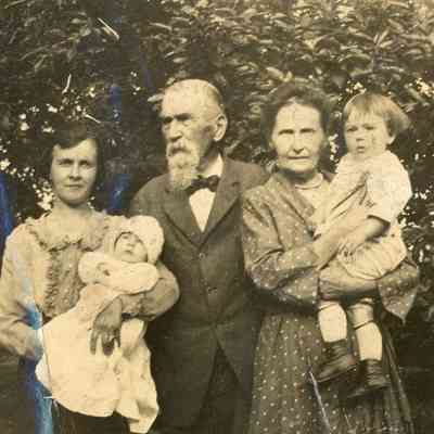 Judson Young and Anna Bodine Young and family