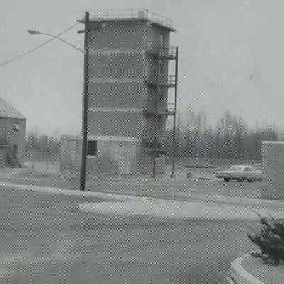 A photograph of the fire trianing center