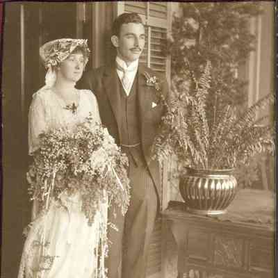 Roland Mayer and Marguerite Vernam wedding photograph
