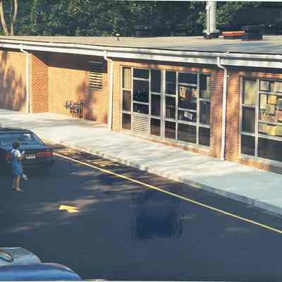 Up-Close photo of the back exterior of Betsy Ross Elementary School