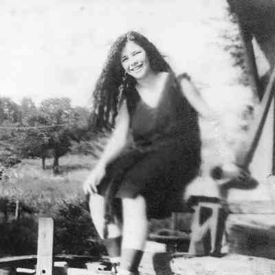 Woman at Wamakers Pond: Origformat: Print-Photographic