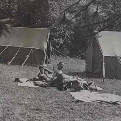Philmont campers sleeping outside of their tents