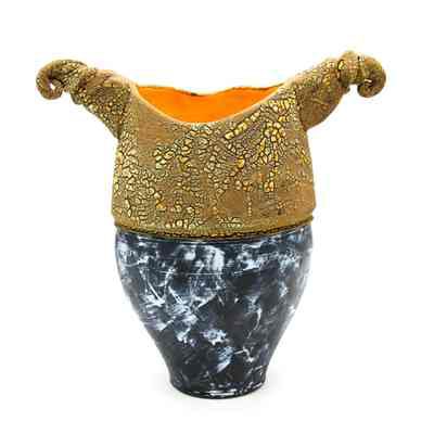 Yellow Horned Vase | Vase avec Cornes jaunes