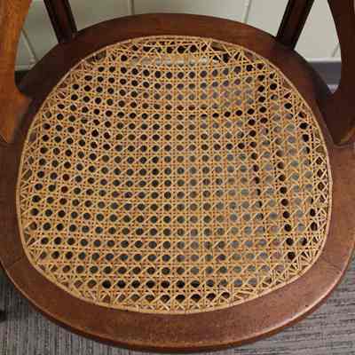 Detail of caned chair seat: Photo by Michael Thurston