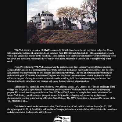 The Destruction of Vail - Back Cover: Back Cover With Synopsis of the Book