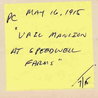 Dave Kanell’s Post-It® notes with details about the postcard image and mailing history: All images for this listing exist as digital images only in Vail Museum - digitized by Michael Thurston