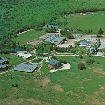 Lyndon State College Aerial Real Photo Color Postcard - Circa 1970 - from the David & Beth Kanell Collection