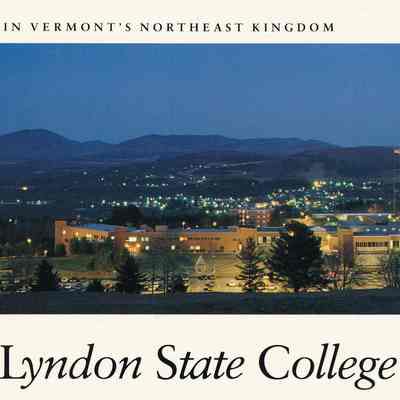 Lyndon State College - Night Scene Color Postcard - from the David & Beth Kanell Collection