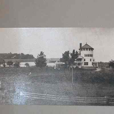 This photo shows Vail Mansion with the North tower only: The North tower was finished circa 1901
