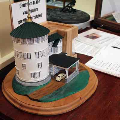 Side view of donation box, pictured with Vail Museum visitor log: Photos by Michael Thurston