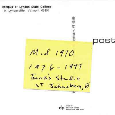Dave Kanell’s Post-It® notes with details about the postcard image and mailing history