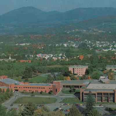 Aerial Real Photo Postcard Promoting Potential Students' Visits - Lyndon State College Campus Circa 1990s - from the David & Beth Kanell Collection