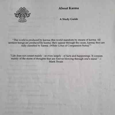 About Karma : a study guide