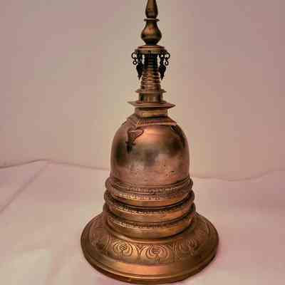 Burmese Bronze Reliquary Stupa