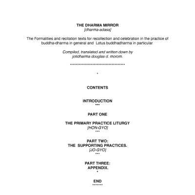 Full Text of Dharma Mirror, 0.7mb