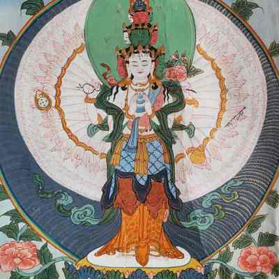 Thangka: Avalokiteshvara with 11 heads