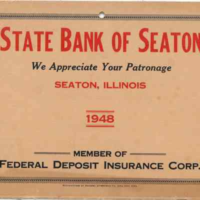 Wall Calendar - State Bank of Seaton 1948