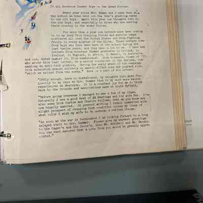 Ted Eames letter to alumni December 1942