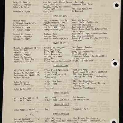 Eames letter to alumni in service March 1945 page 6