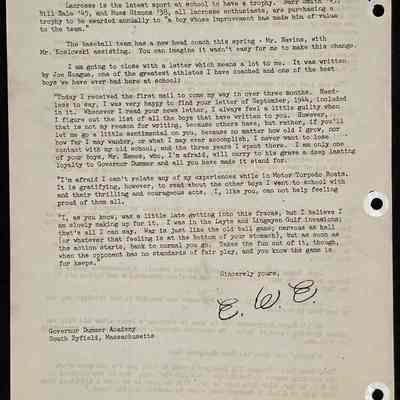 Eames letter to alumni in service April 1945 page 4