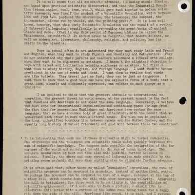 Eames letter to alumni in service August 1945 page 2