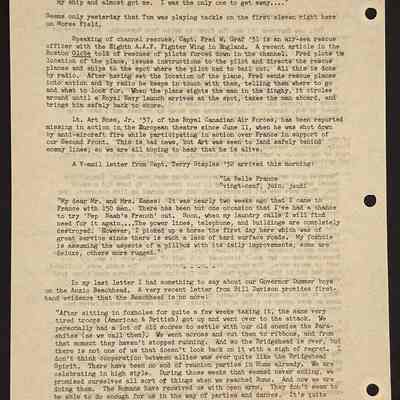 Eames letter to alumni in service July 1944 page 2