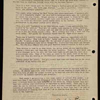 Eames letter to alumni in service July 1944 page 4