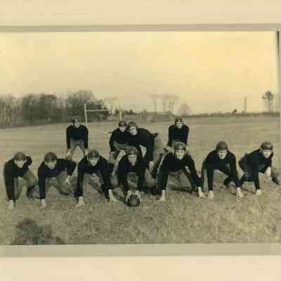 Varsity football team 1920 on the field