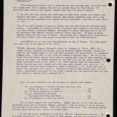 Eames letter to alumni in service August 1944 page 2