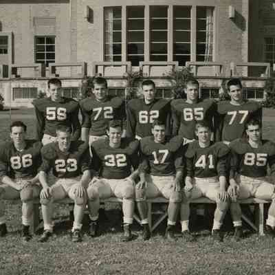 Football team varsity on field 1958