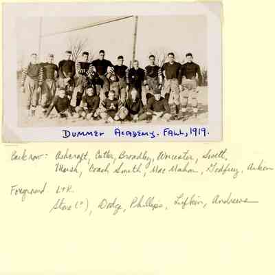 Varsity football team on the field 1919