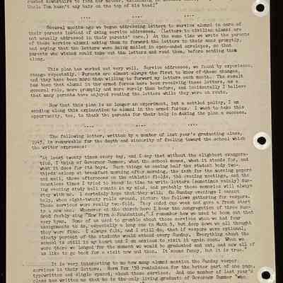 Eames letter to alumni in service April 1944 page 2