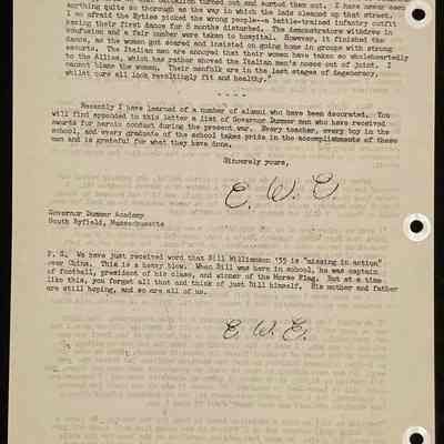 Eames letter to alumni in service September 1944 page 4