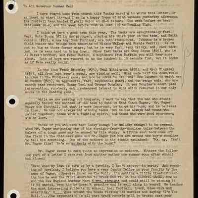 Ted Eames letter to alumni October 1944