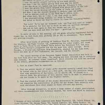 Eames letter to alumni in service August 1946 page 2