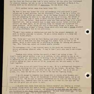 Eames letter to alumni in service November 1943 page 4