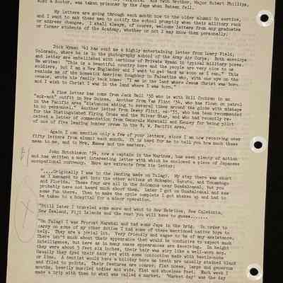 Eames letter to alumni in service May 1943 page 2