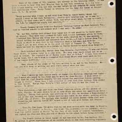 Eames letter to alumni in service September 1943 page 2