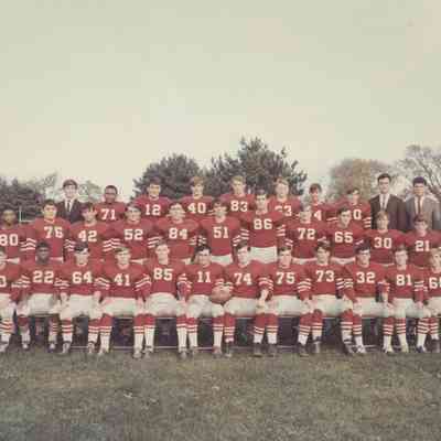 1966 varsity football team photo in color
