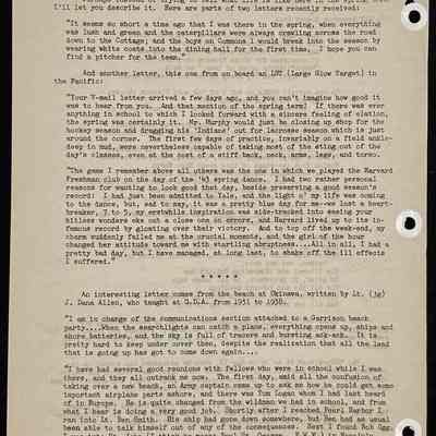 Eames letter to alumni in service May 1945 page 2