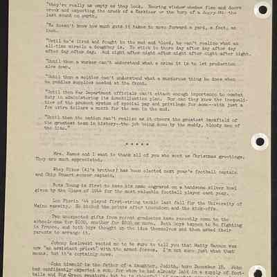Eames letter to alumni in service December 1944 page 2